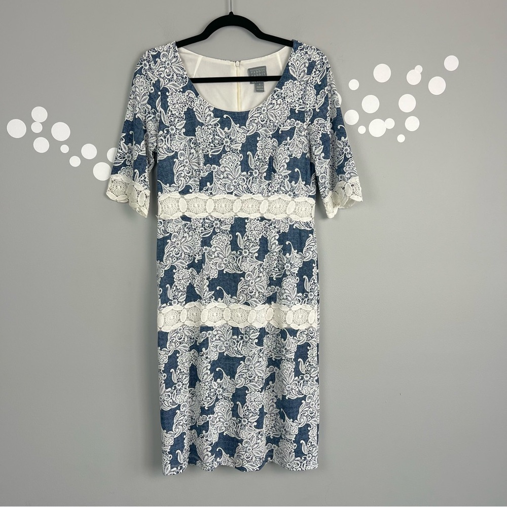 Rabbit Rabbit Rabbit Lace Floral Sheath Dress Size 8